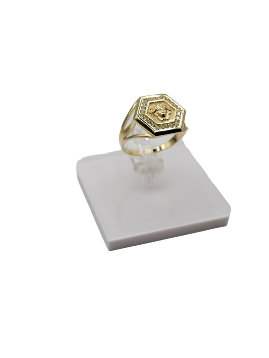 10k gold medusa symbol ring size 7