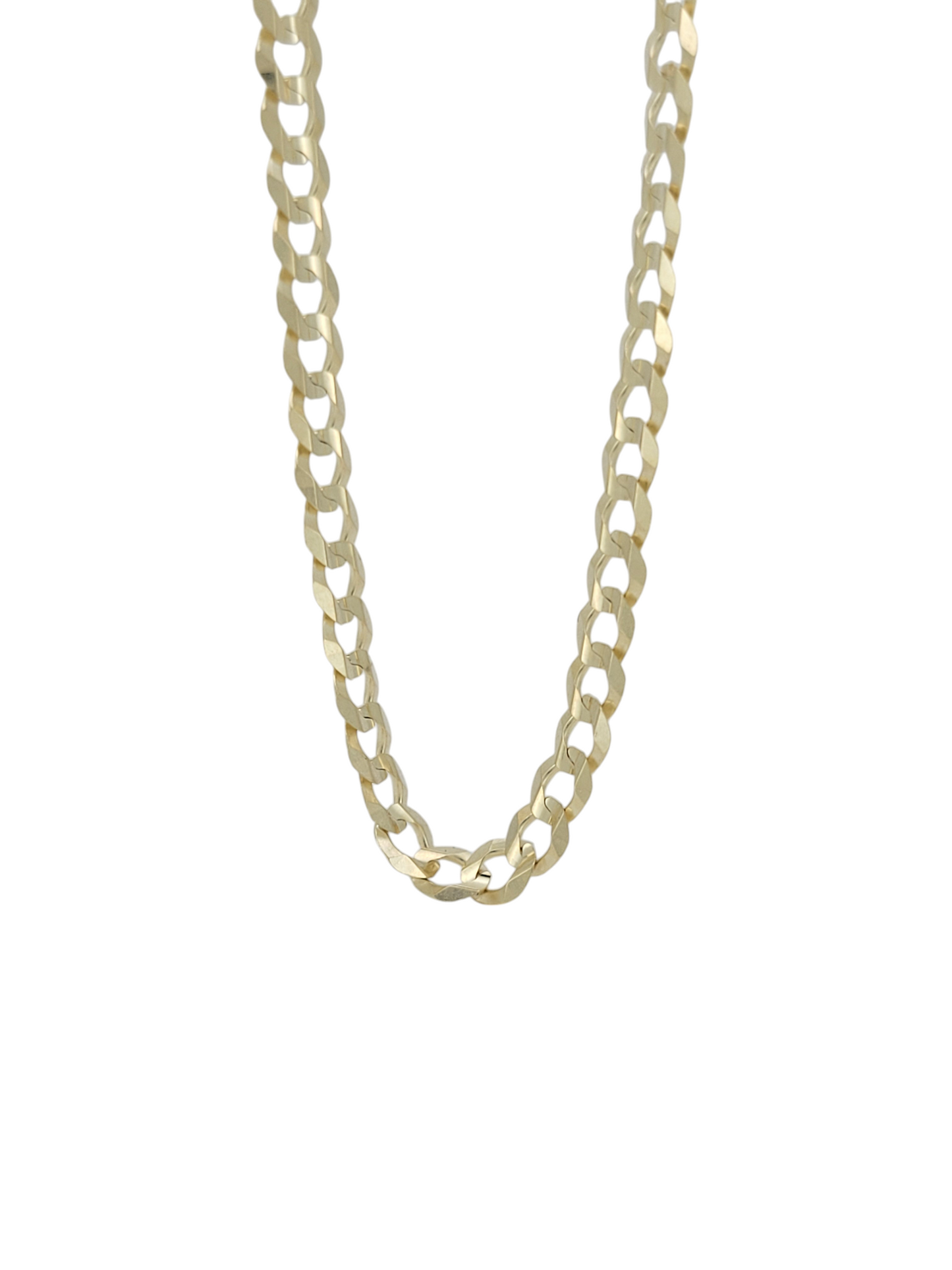 10K gold Cuban link chain. Solid. Brilliant cut style. 4.2mm
