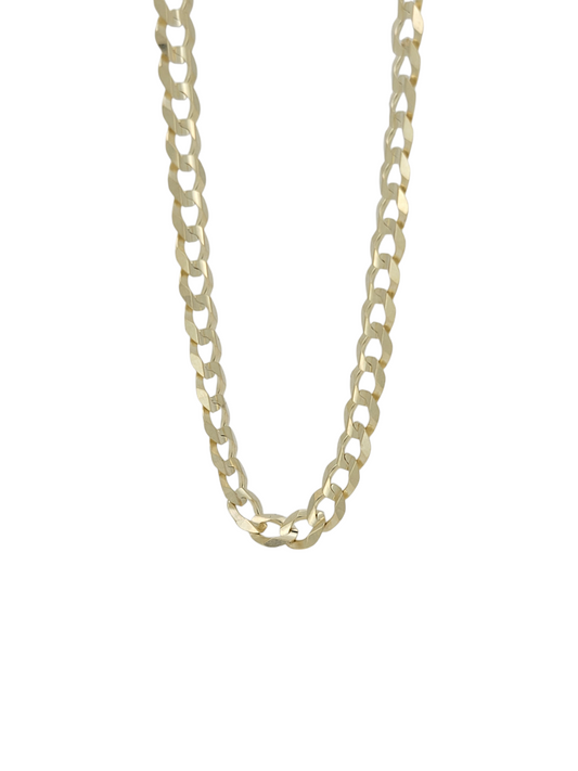 10K gold Cuban link chain. Solid. Brilliant cut style. 4.2mm