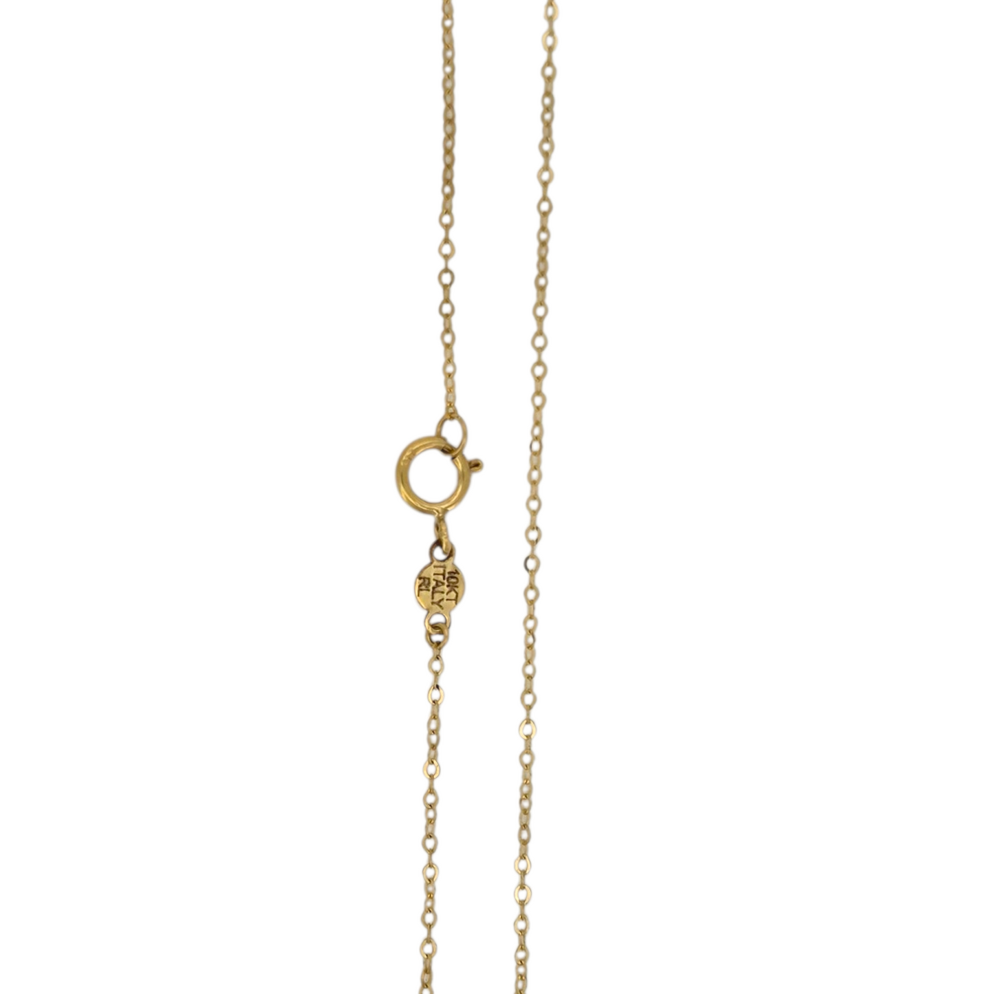 10k Gold Cable Chain with Knot Pendant. 18in