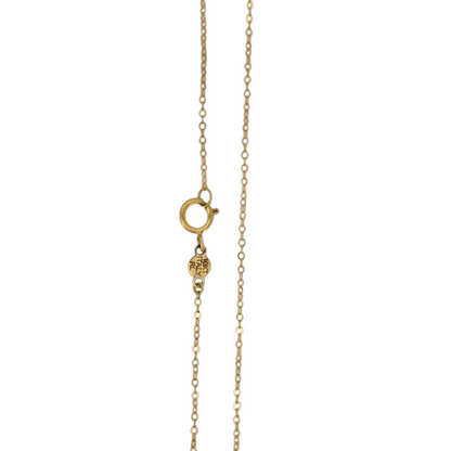10k Gold Cable Chain with Knot Pendant. 18in