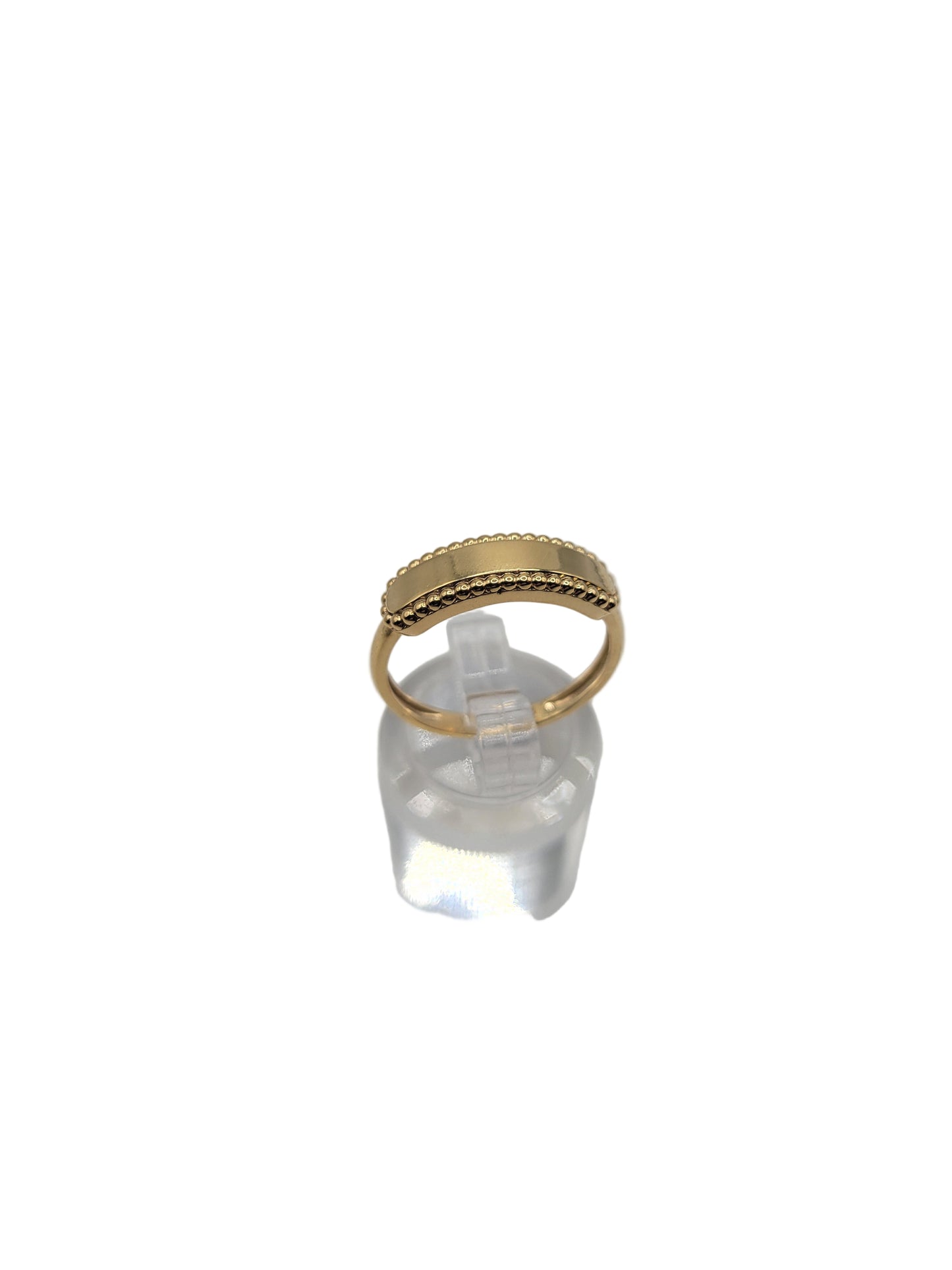 10K gold ring. Plain plate. Size 8