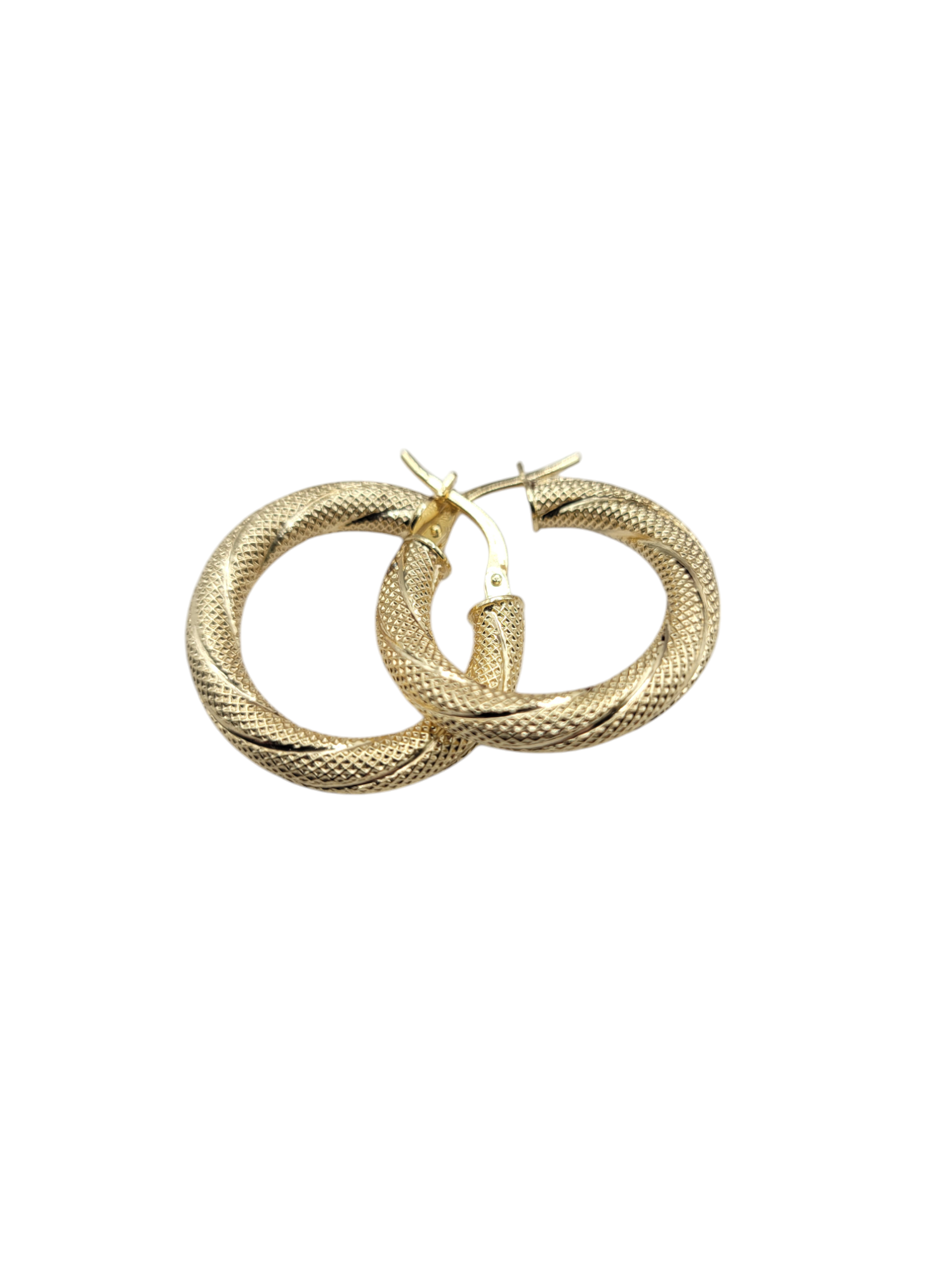 10K gold earrings. Medium snowfall. Size 2