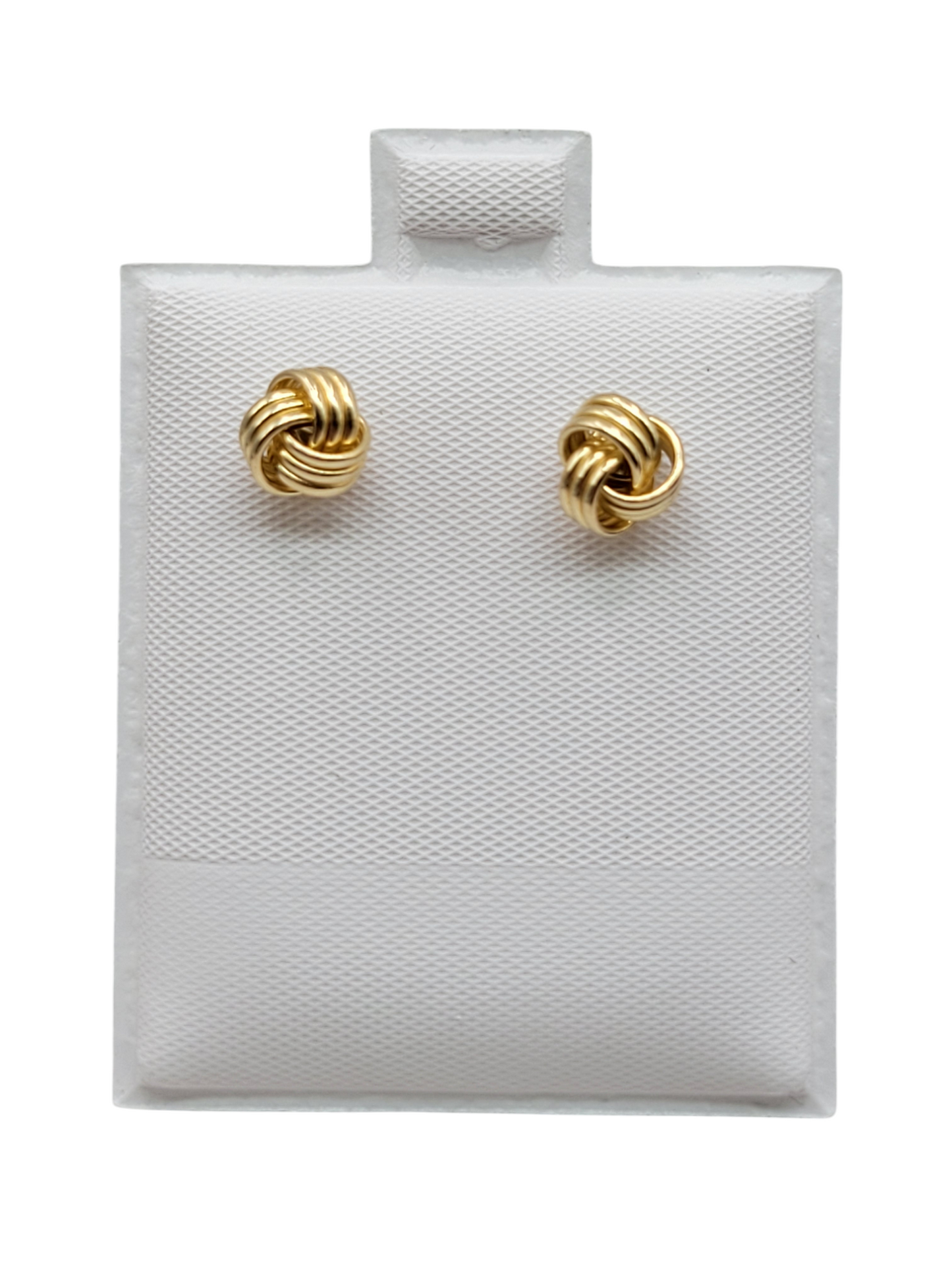10K gold earrings. Knots.