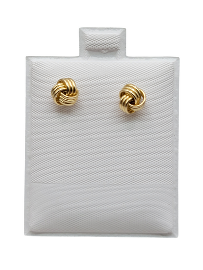 10K gold earrings. Knots.