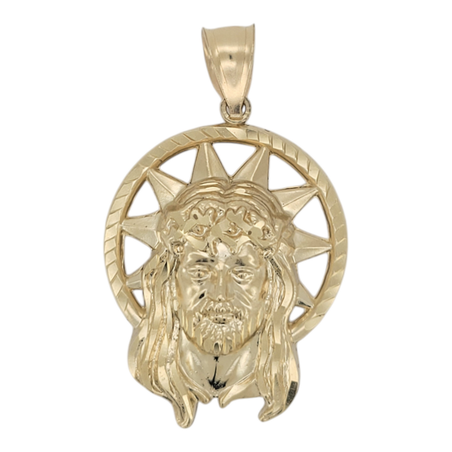 10K gold pendant. Jesus face.