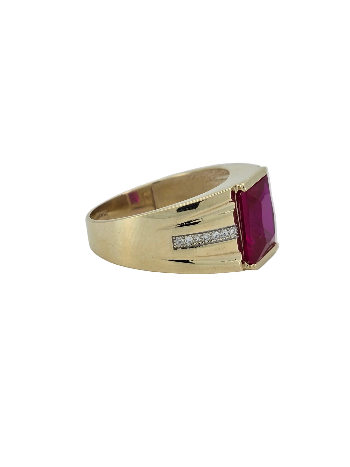 10k gold ring CZ stone size 10
