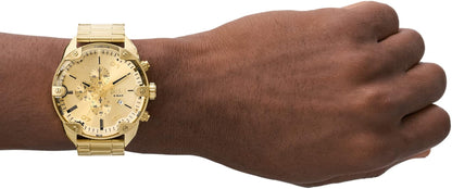 Diesel Spiked Men's Watch, Chronograph Watch with Stainless Steel Bracelet or Genuine Leather Band