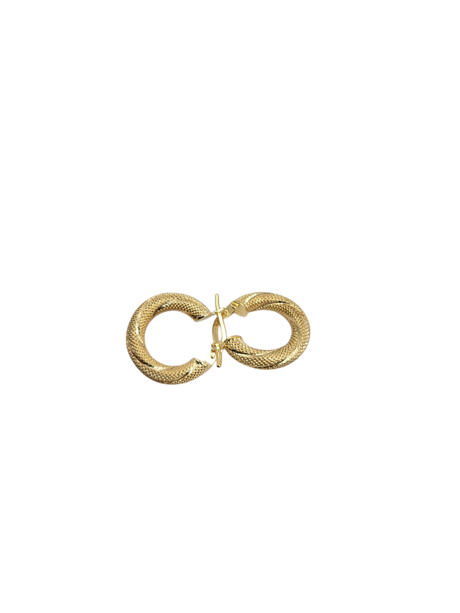 10K gold earrings. Snowfall. Size 1