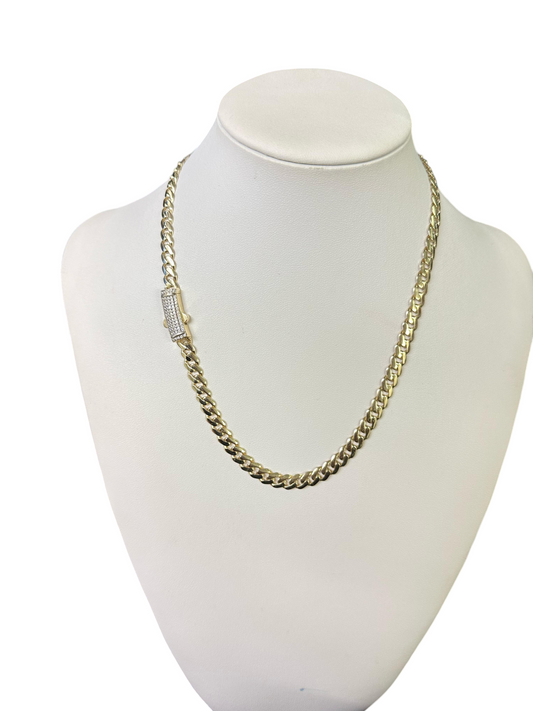 10k gold chain , 6.5mm