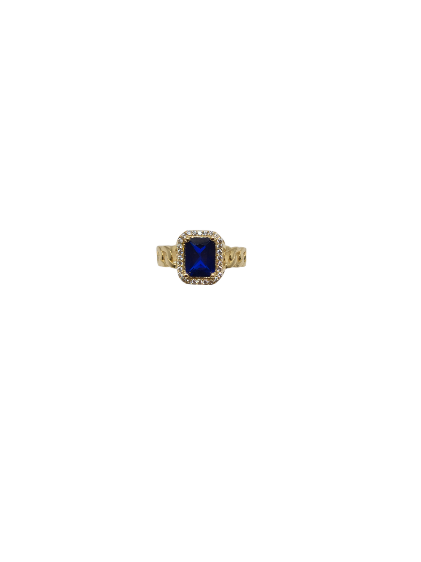 10k gold ring with CZ stones size 7