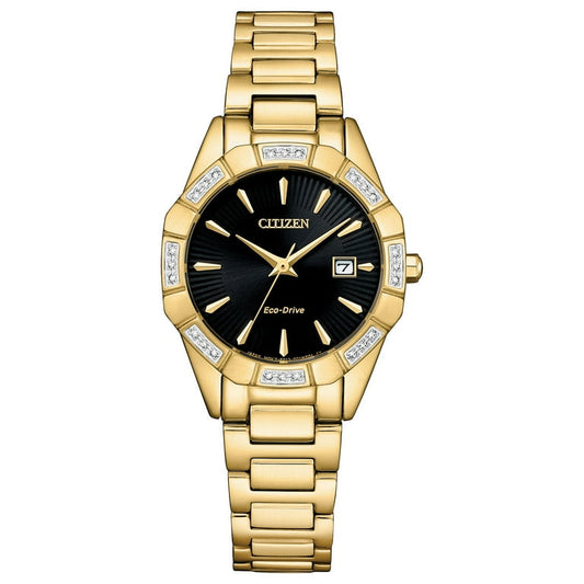 Citizen Women's Eco-Drive Gold-Tone Watch with Diamonds - EW2652-55E