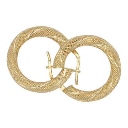 10K yellow gold hoops