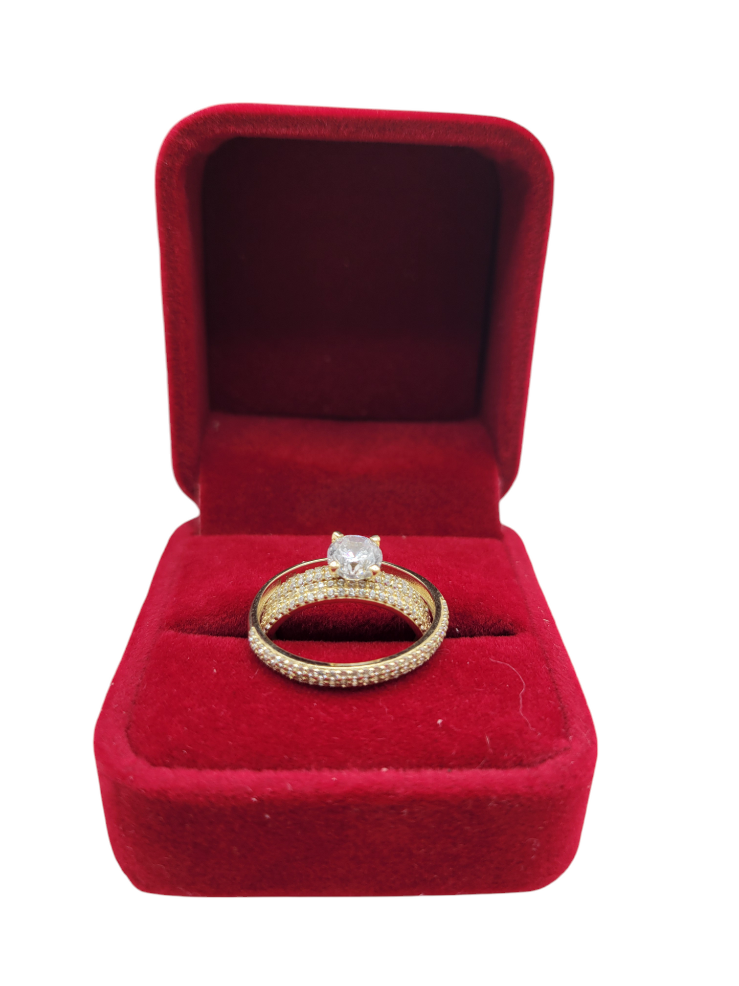 10k gold engagement rings. Trio for men and women. Women's size 6.5. Men's size 10.