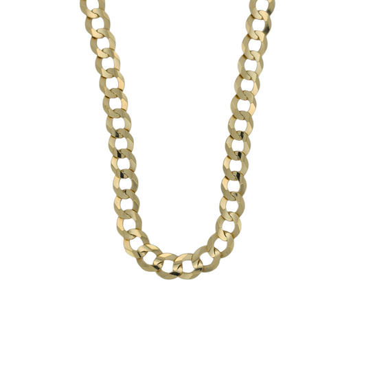 10k Solid Gold Cuban Chain.            24in - 7mm