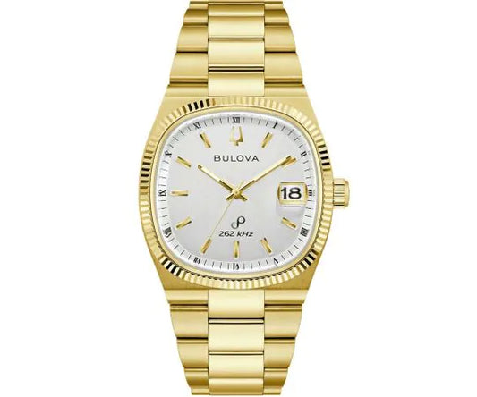 Bulova Super Seville Gold-tone Watch with Silver Dial #97B223