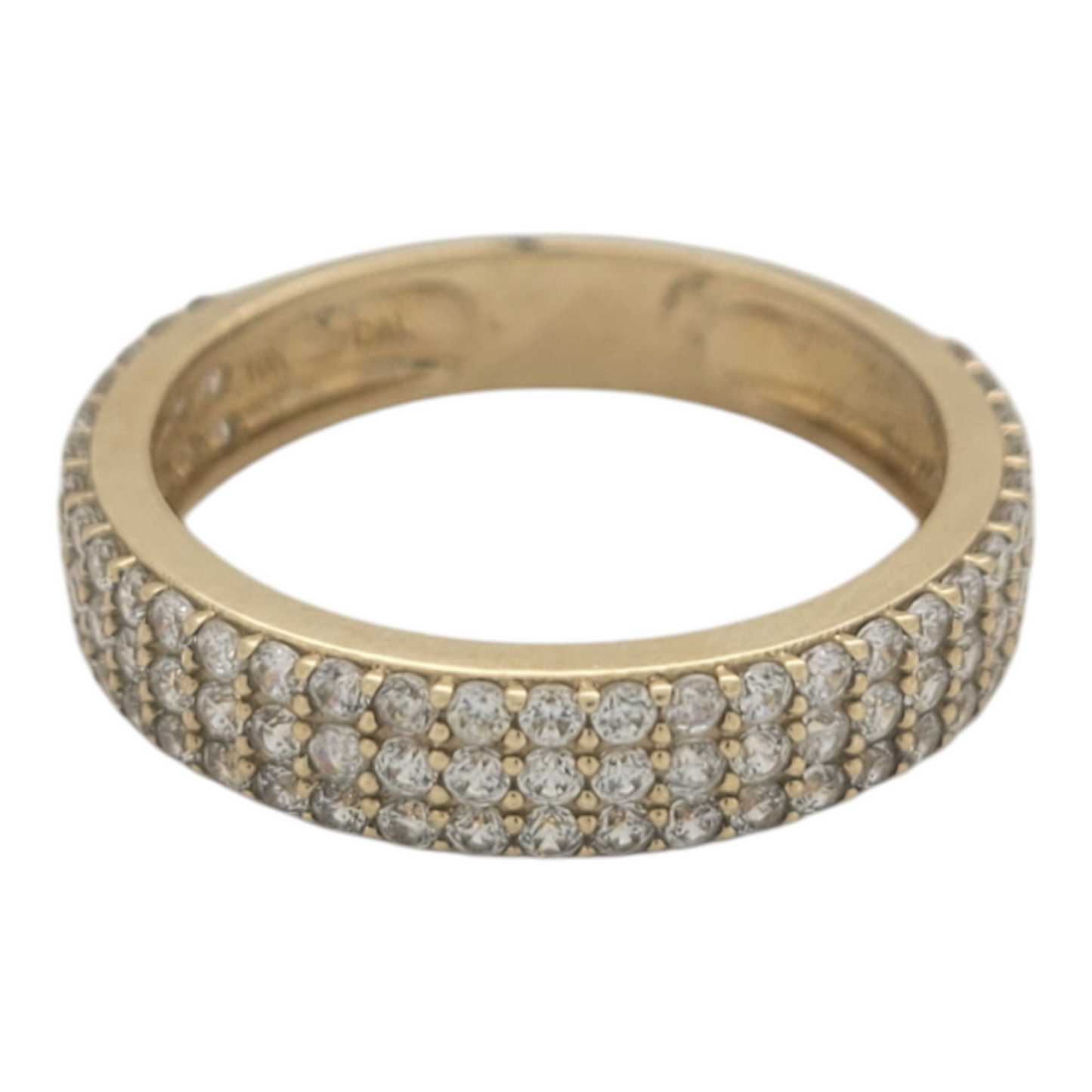 10K gold ring. Band. CZ stone. Size 10