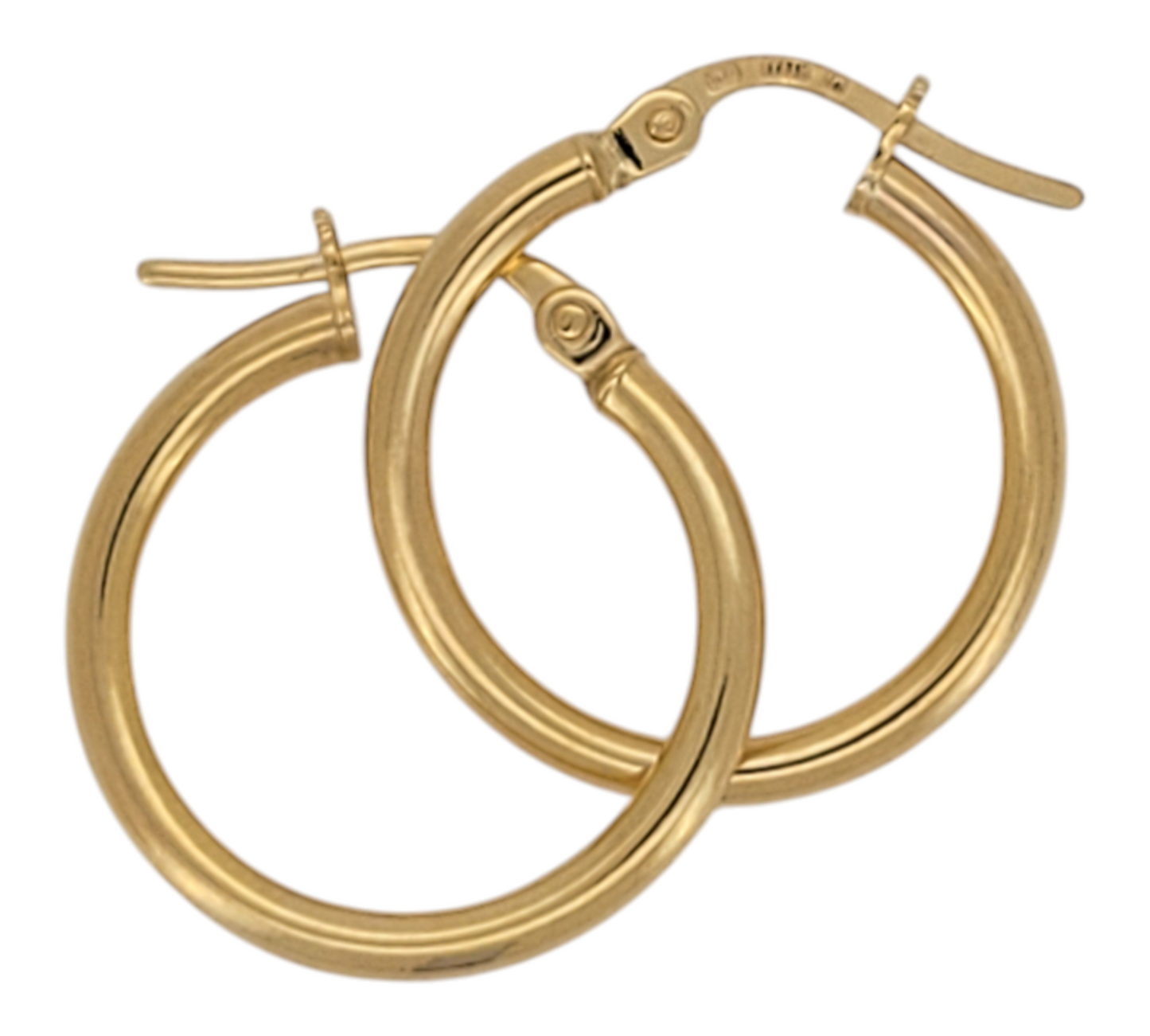 10K Yellow gold hoops