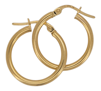 10K Yellow gold hoops