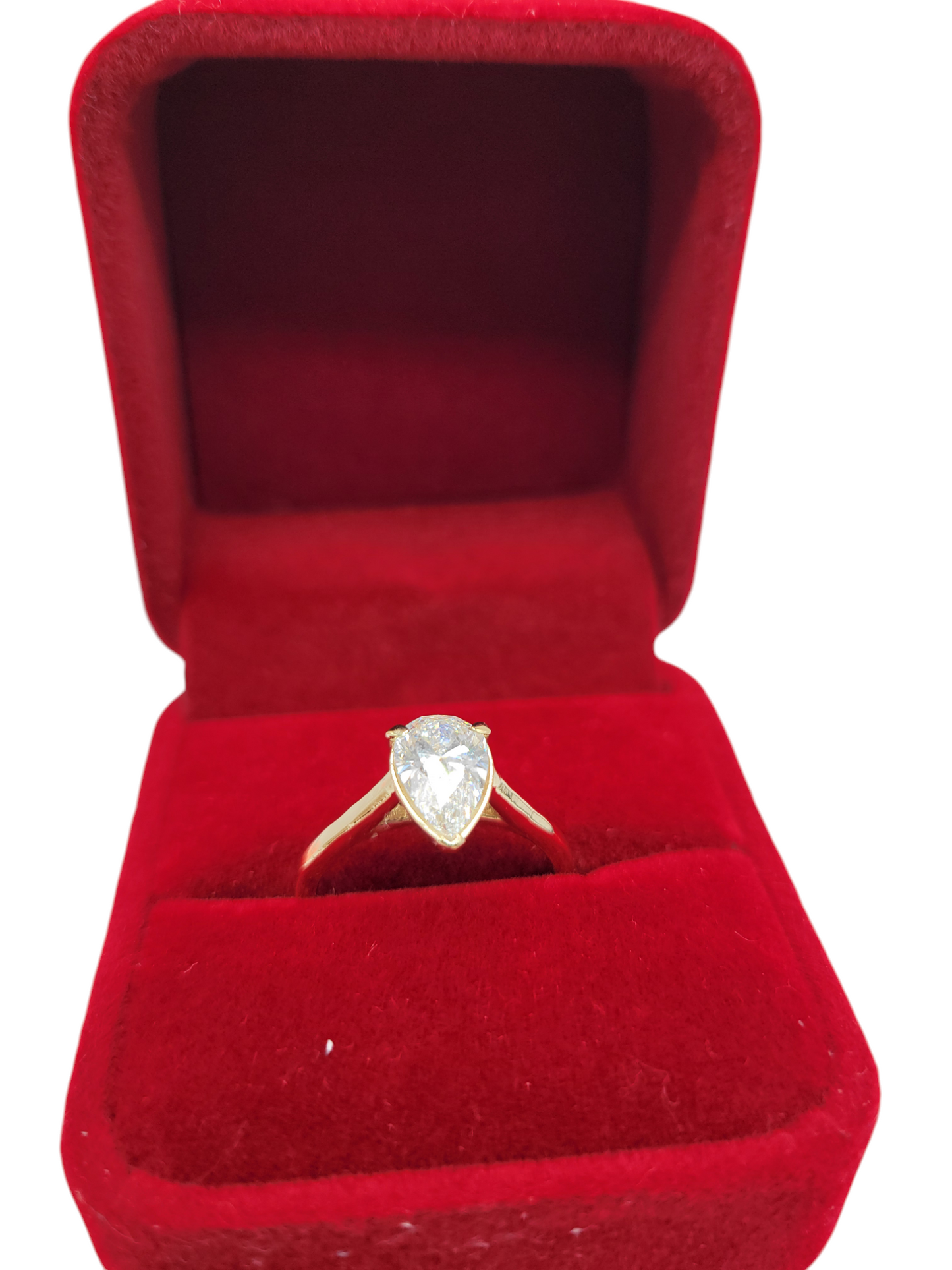 14K gold ring. 1.32 carat real diamond. Size 6