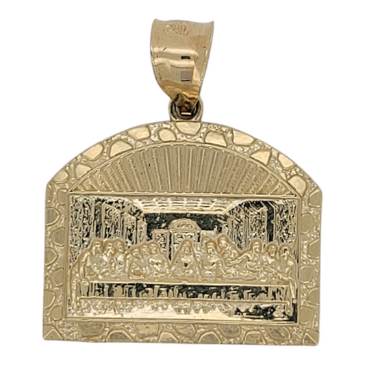 10K gold pendant. last supper