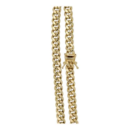 14K gold Cuban chain. Box clasp. 24in . . 6mm
