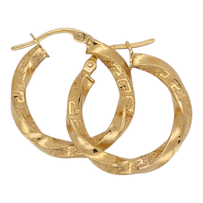 10K yellow gold hoops