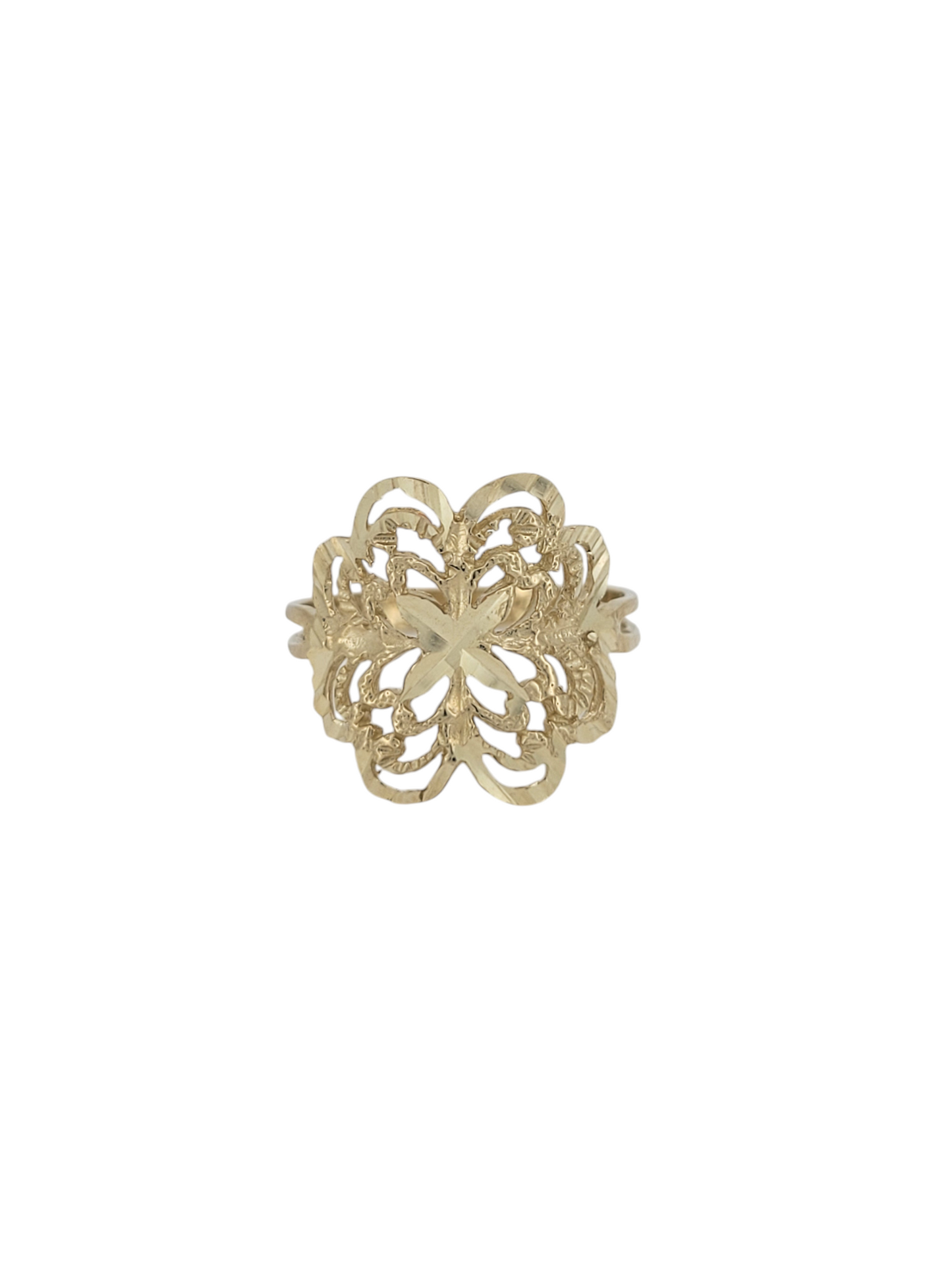 10K gold ring. Eco-friendly flower. Size 6