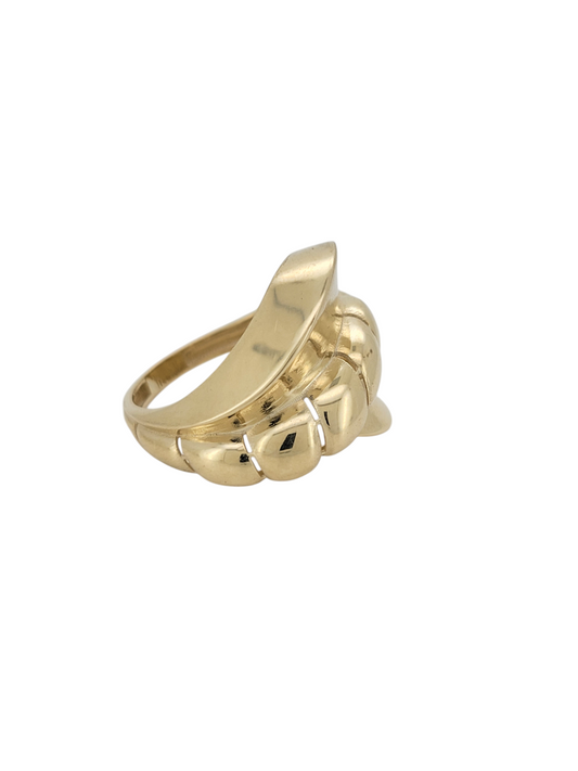 10K gold ring. Braided. Size 8