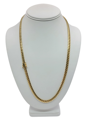 Solid 10K gold Cuban chain. cash closing  24in . 6mm