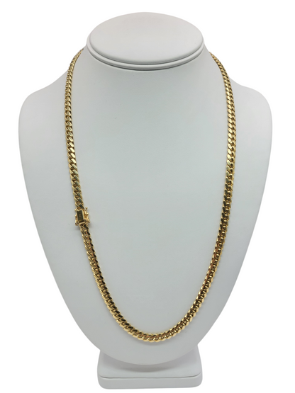 Solid 10K gold Cuban chain. cash closing  24in . 6mm