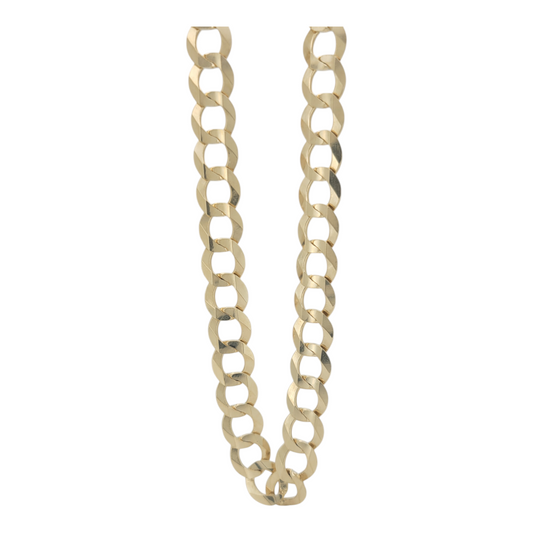 Solid 14K gold Cuban chain. 24in . 8mm