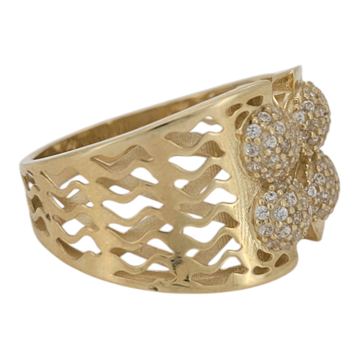 10K gold ring. 4 points. Size 8.5