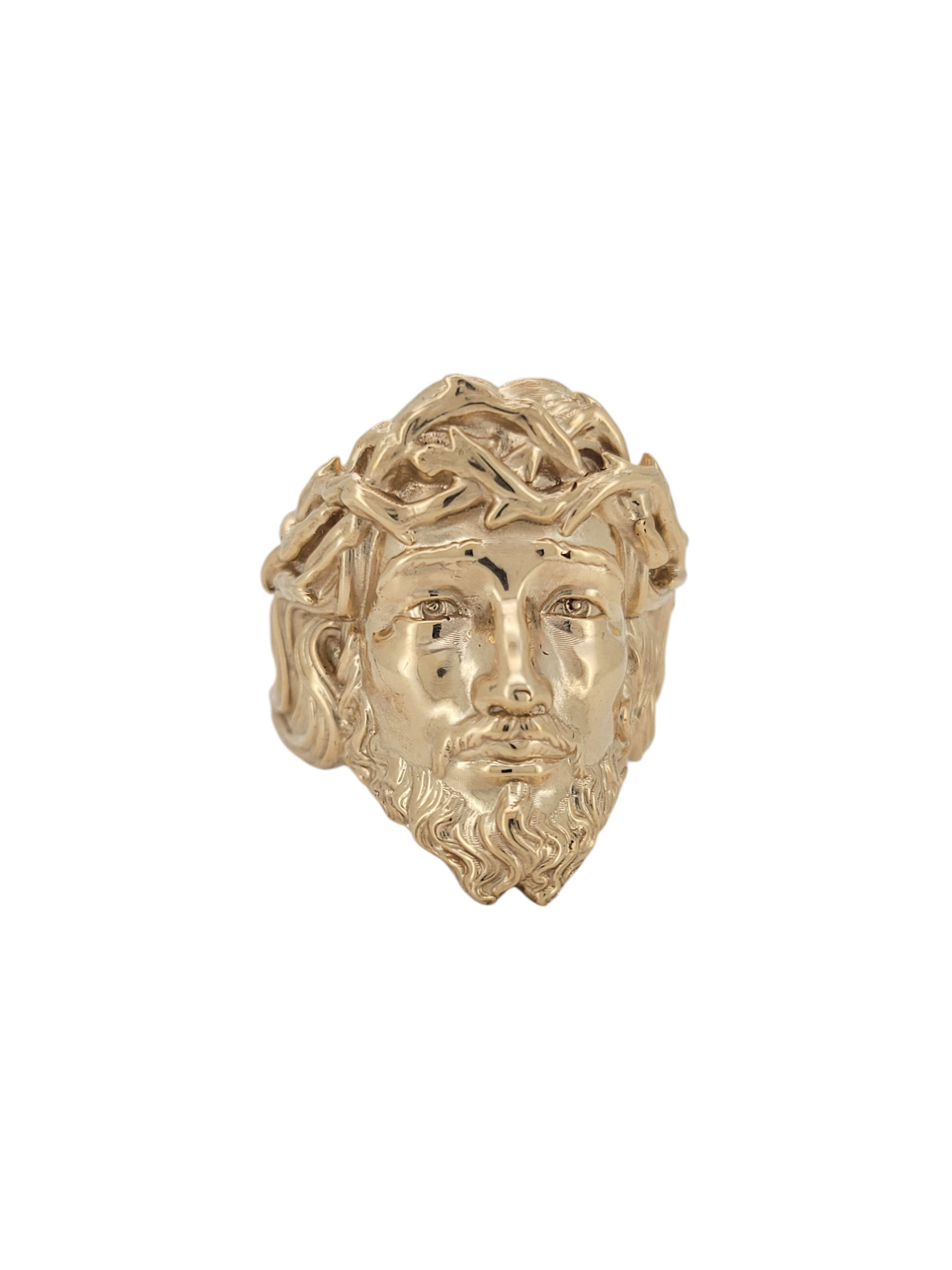 10K gold ring. Solid. Jesus face. Size 9.5
