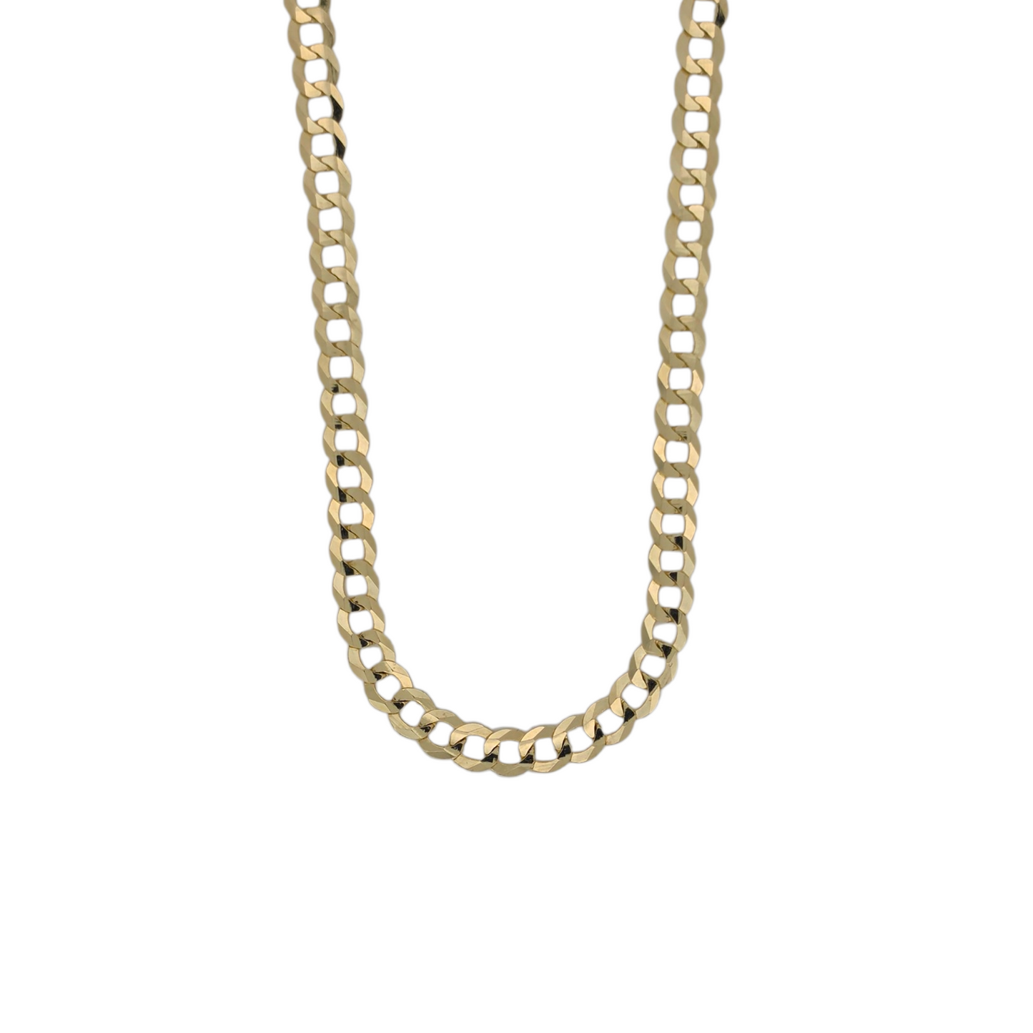 14k Solid Gold Cuban Chain.            22in - 3.8 mm