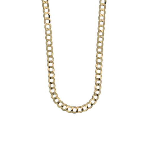 14k Solid Gold Cuban Chain.            22in - 3.8 mm