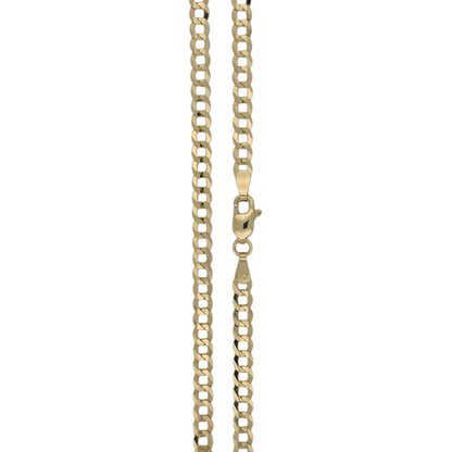 14k Solid Gold Cuban Chain.            22in - 3.8 mm