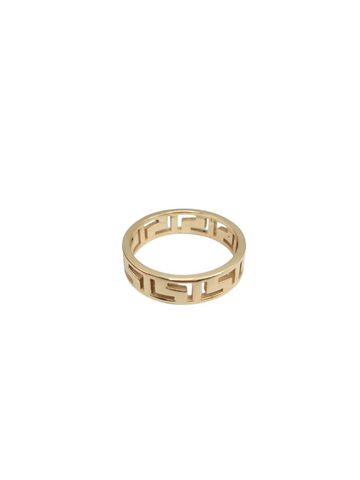 14K gold ring.labyrinth style  . Size 8.5.