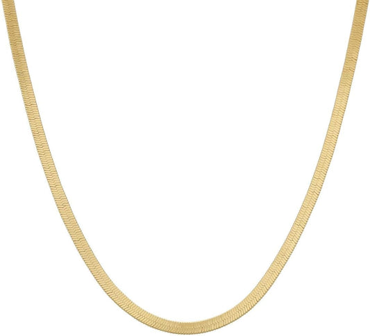 10K Snake Chain . Plain. 18in. 5mm