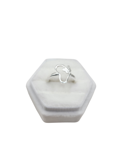 925 silver ring. Heart and butterfly. Size 7.5