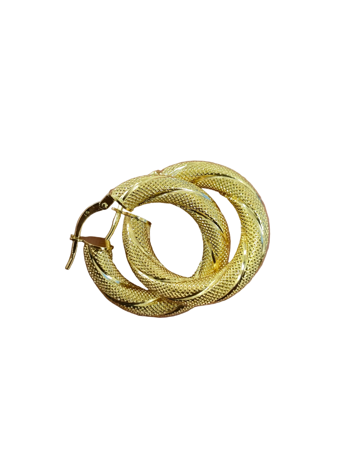 Earrings snowed 10k yellow gold