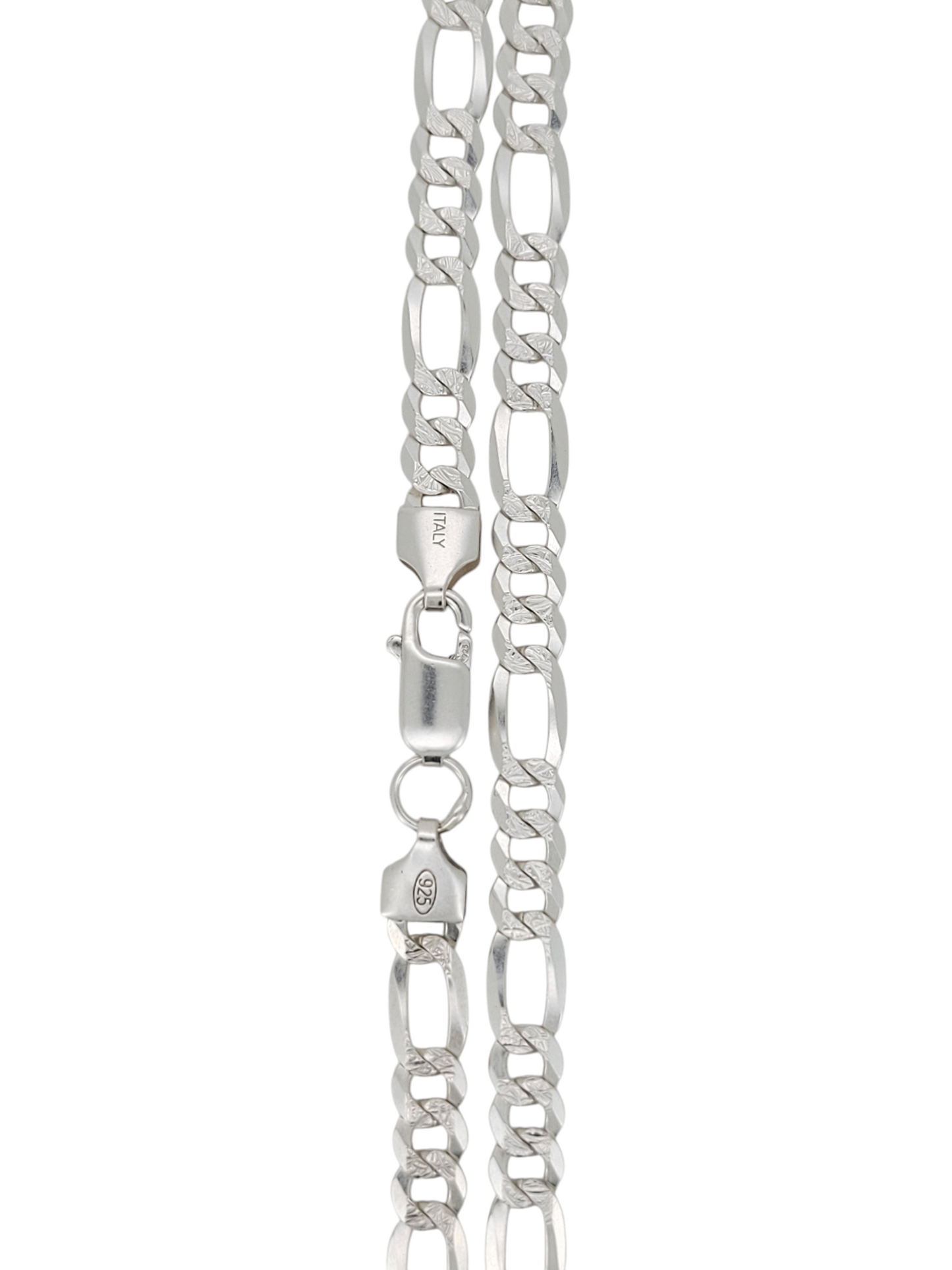 925 sterling silver chain. Figaro style. 26in . 6mm