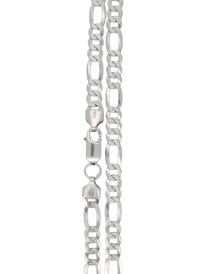 925 sterling silver chain. Figaro style. 26in . 6mm