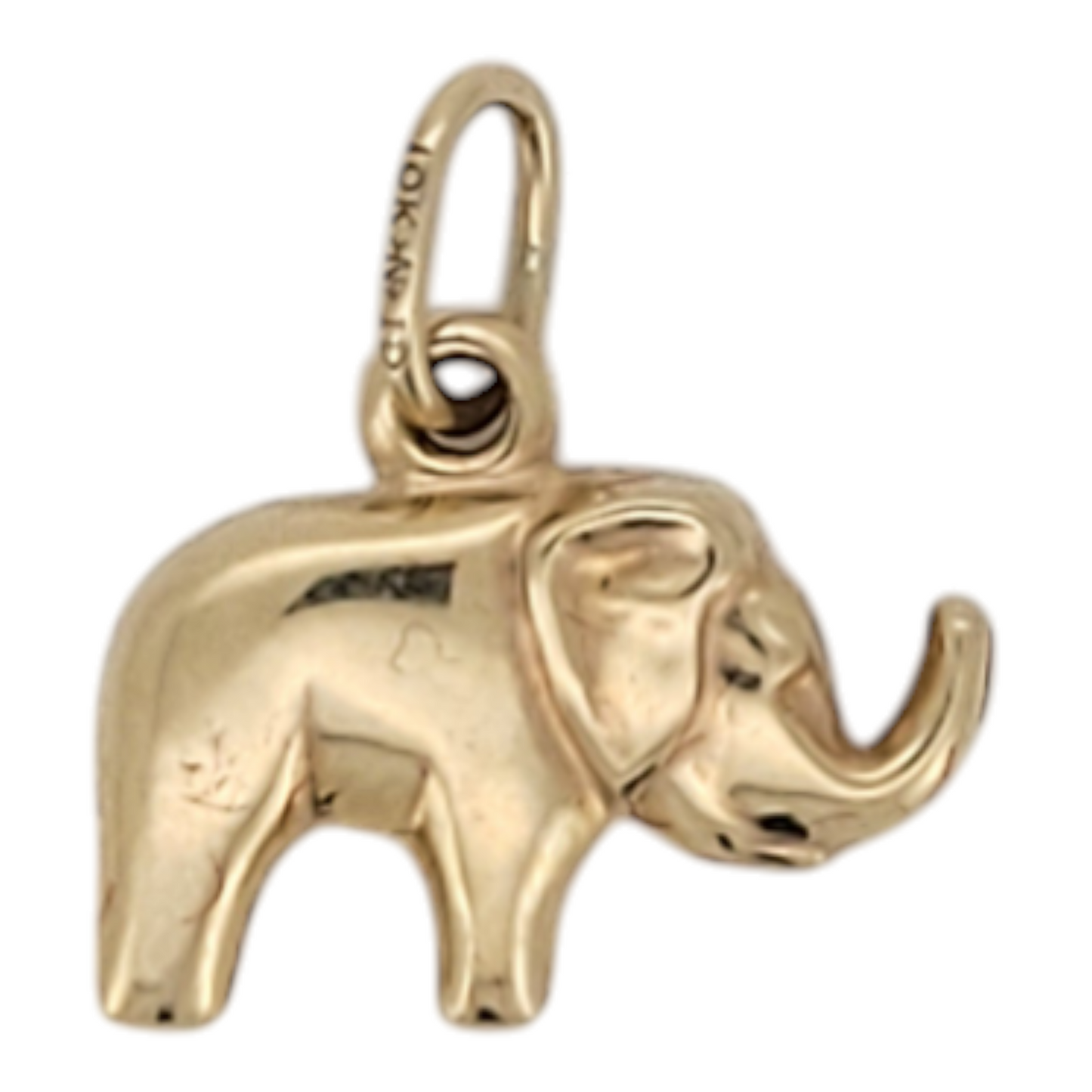 10K gold pendant. Elephant.