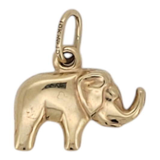 10K gold pendant. Elephant.