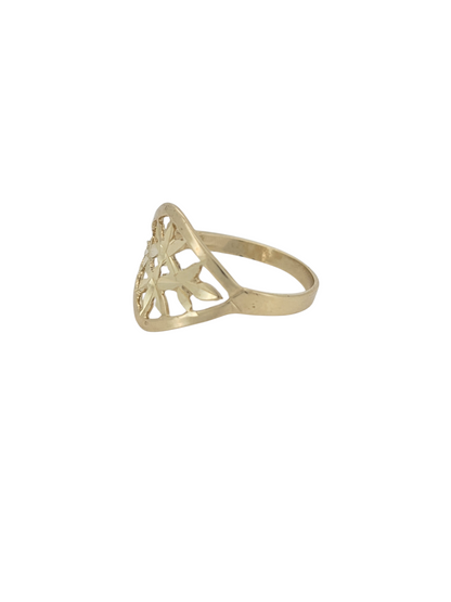 10K gold ring. Snowflake. Size 6.5
