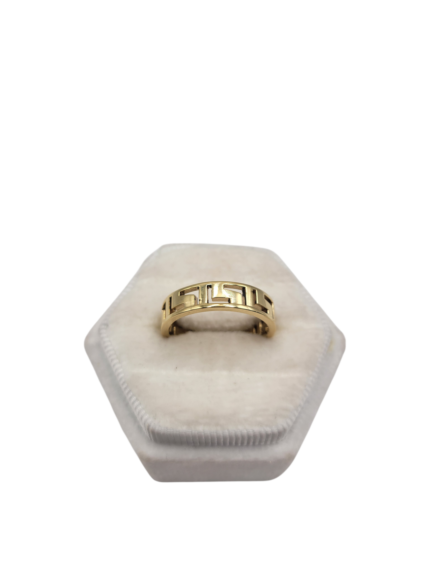 14K gold ring. Medusa style. Labyrinth. Size 8