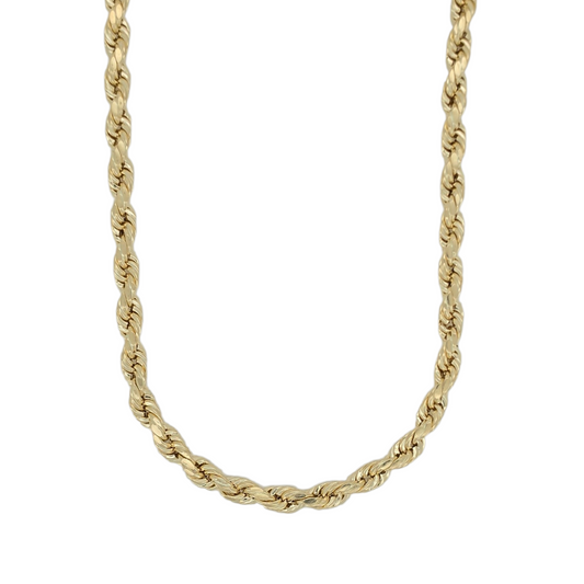 10K Gold Rope Chain 24in 4mm