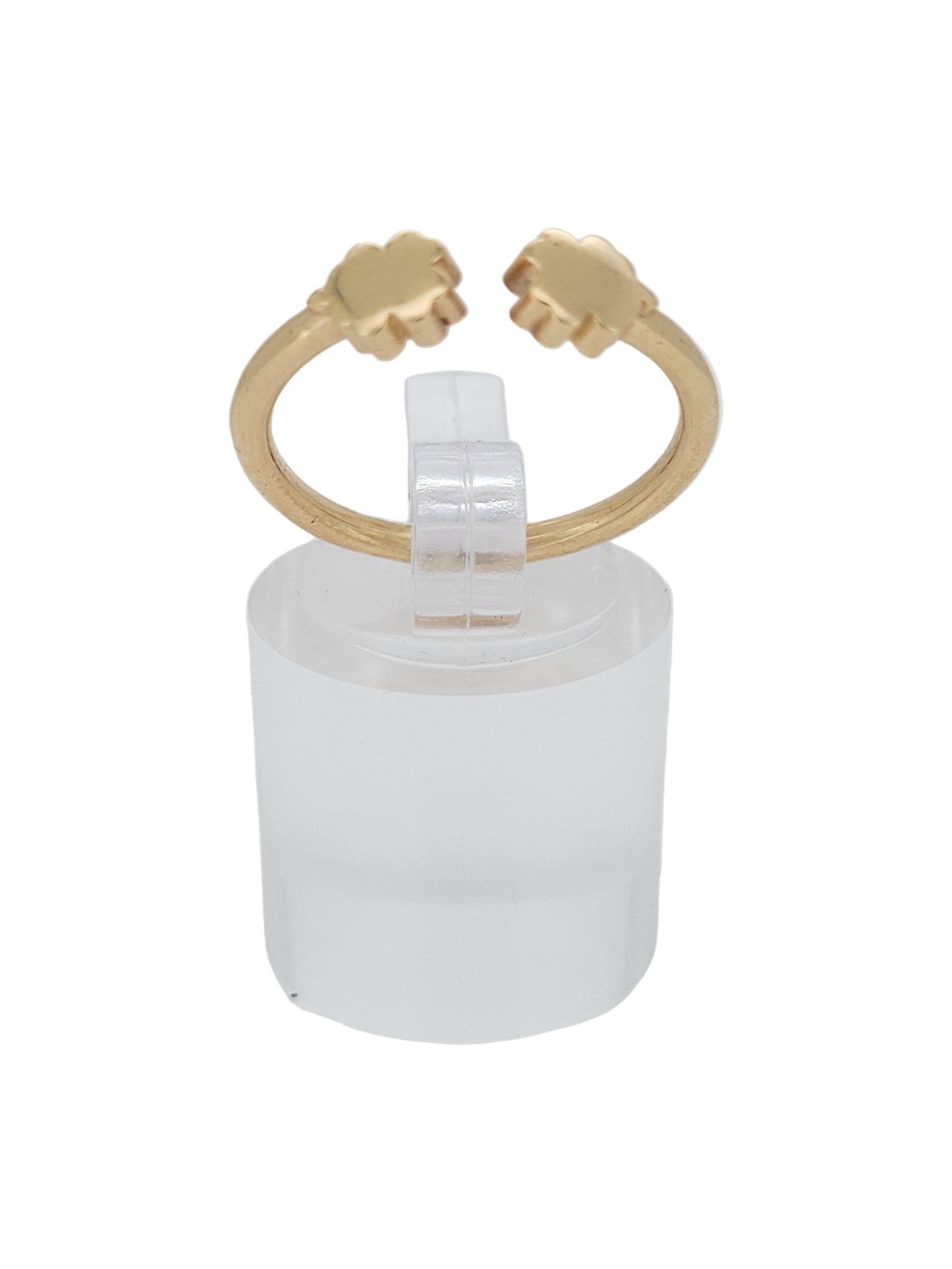 14K gold ring. Double flower prong. Size 7