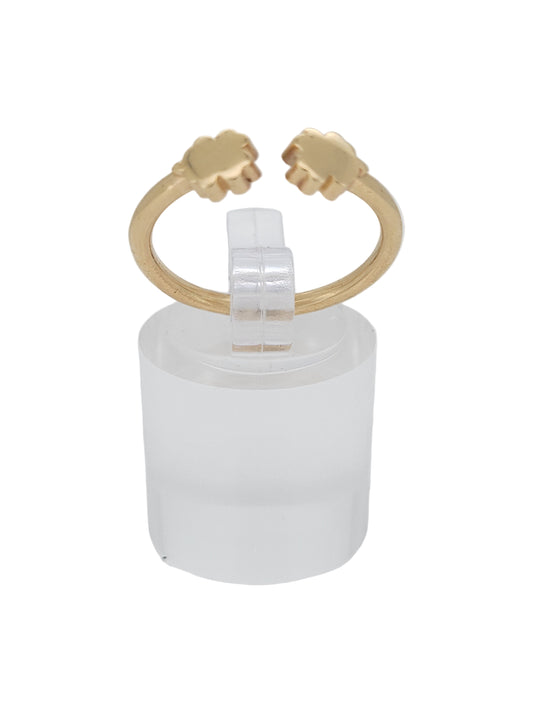 14K gold ring. Double flower prong. Size 7